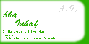 aba inhof business card